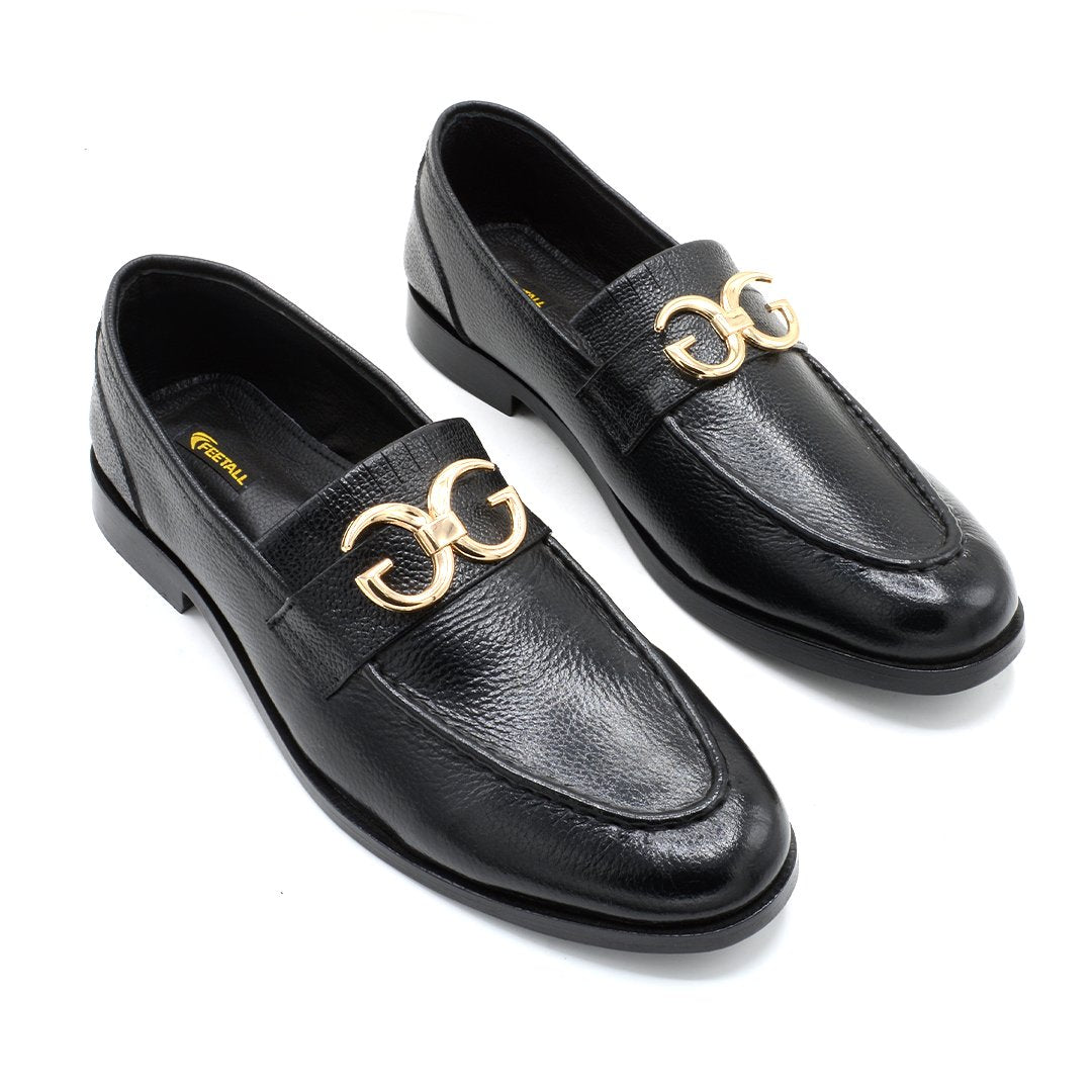 Gleam Luxe Bit Loafers – Black