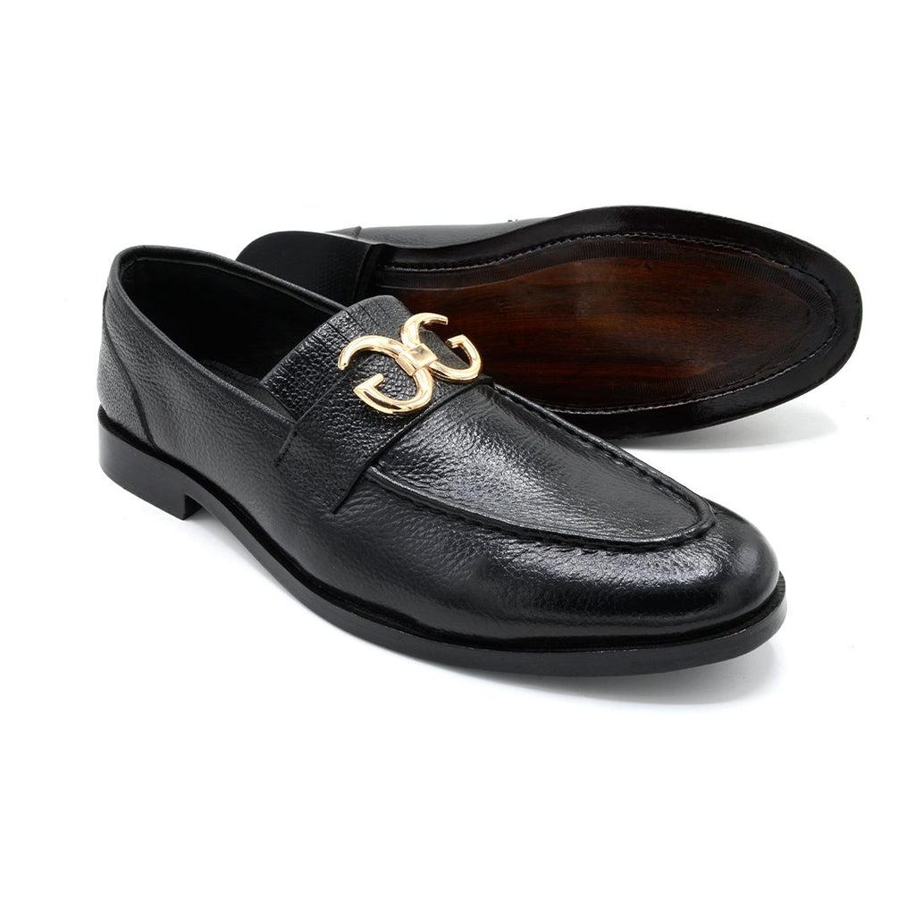 Gleam Luxe Bit Loafers – Black