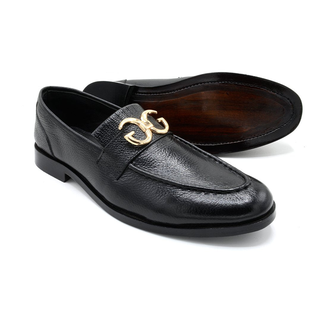 Gleam Luxe Bit Loafers – Black