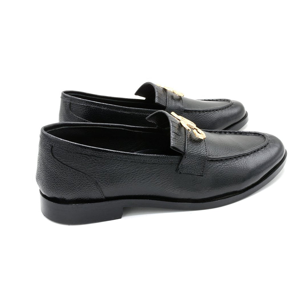 Gleam Luxe Bit Loafers – Black
