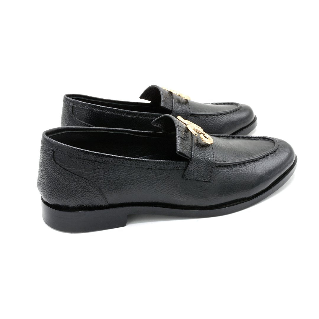 Gleam Luxe Bit Loafers – Black