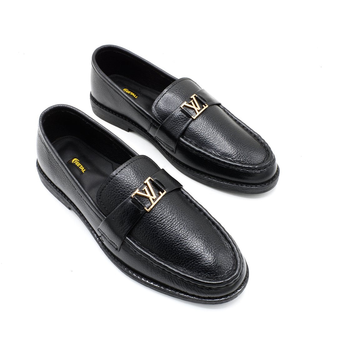 Luxe Black LV Loafer