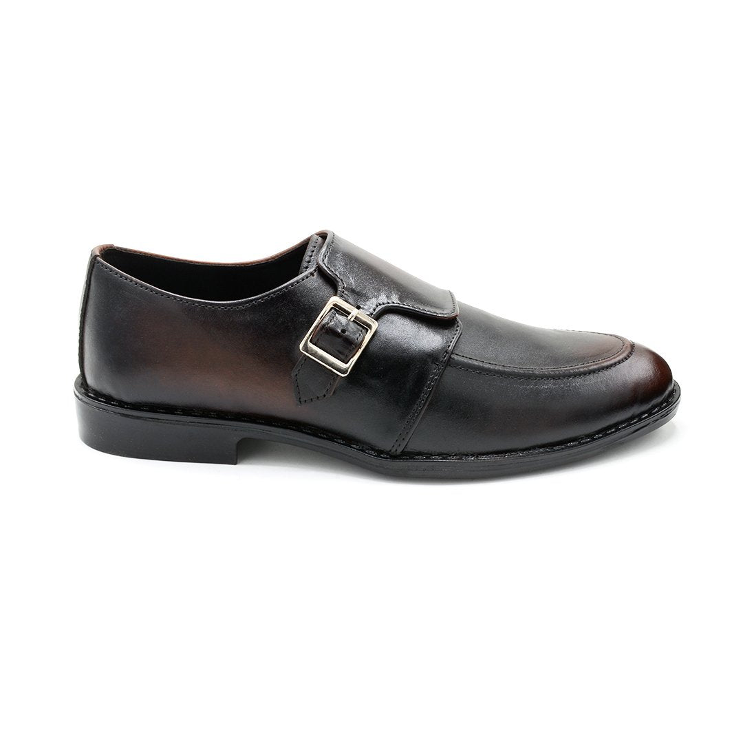 Buckle Monk Strap Pure Leather Shoes