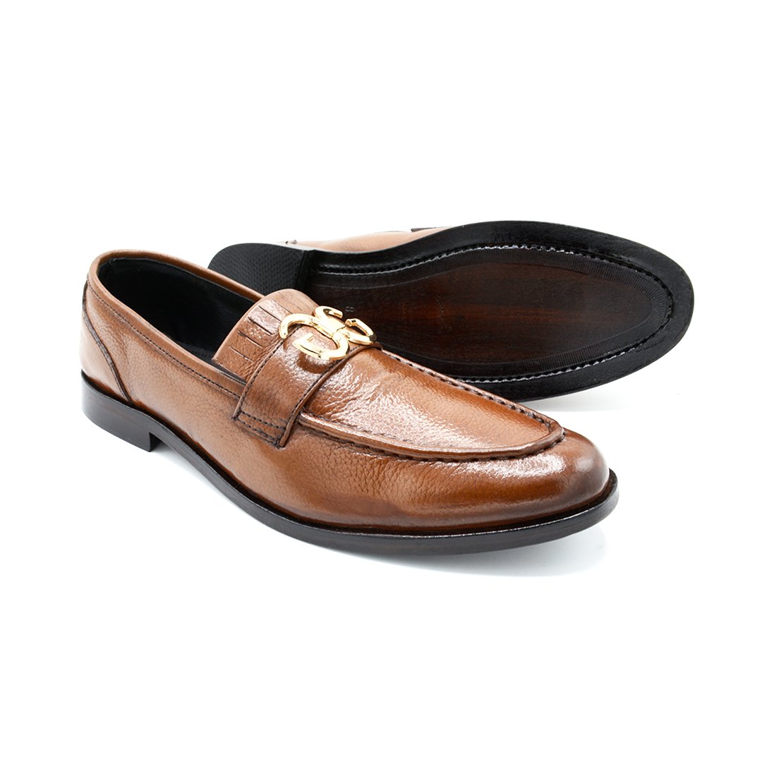 Chestnut Classic Leather Loafers