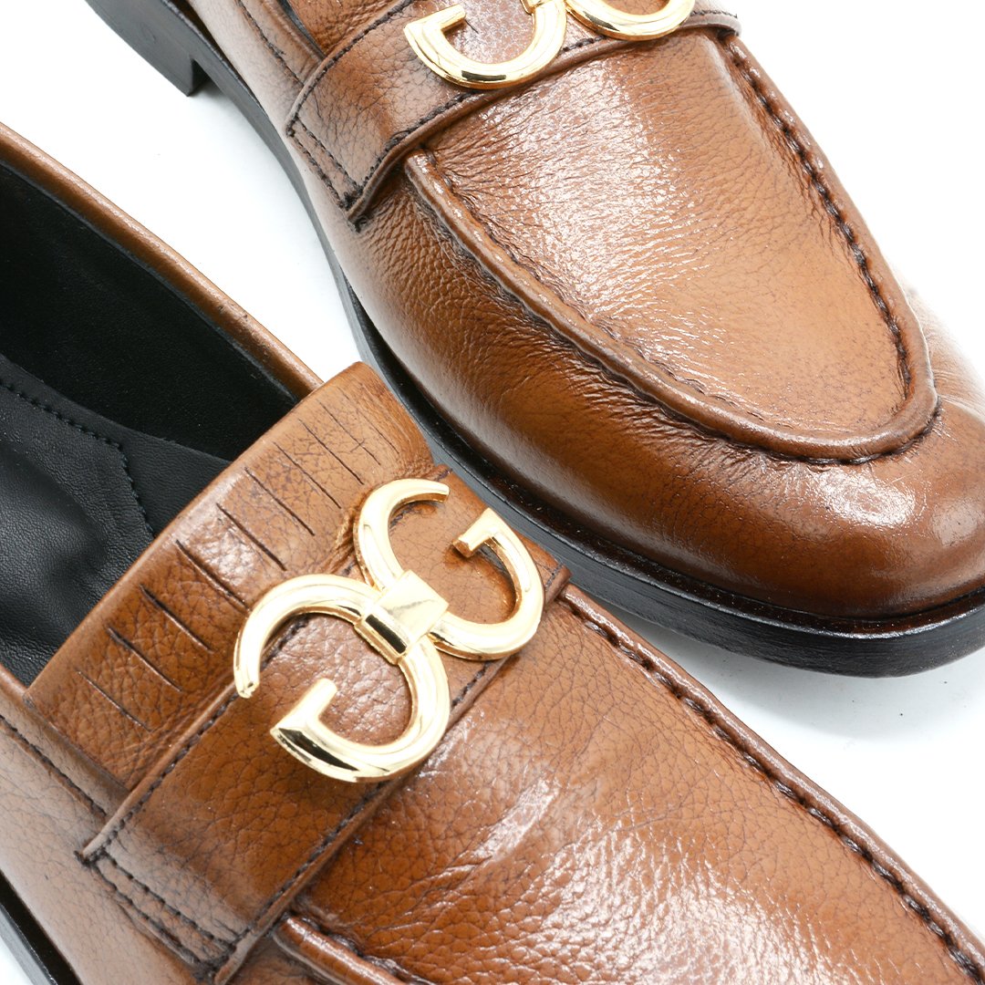 Chestnut Classic Leather Loafers