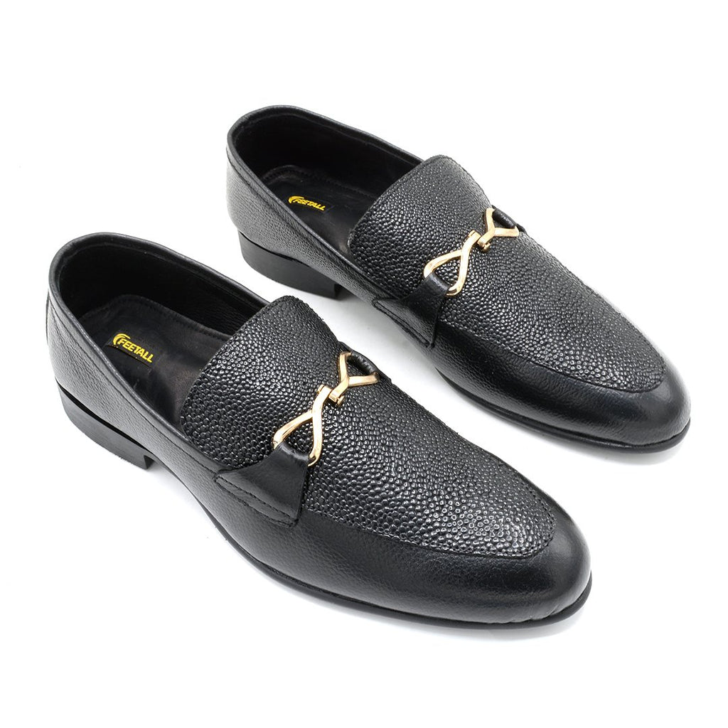 Men’s Classic Black Leather Loafers
