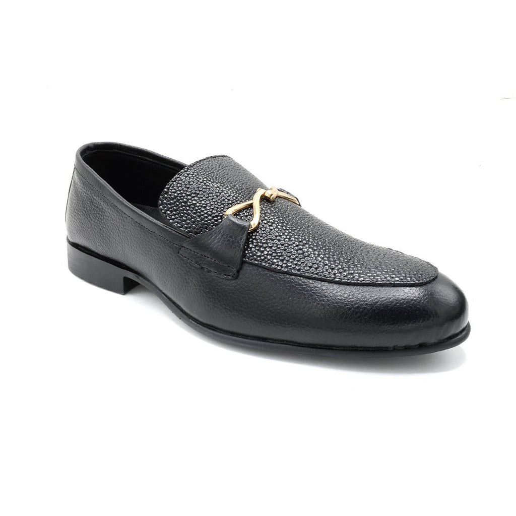 Men’s Classic Black Leather Loafers