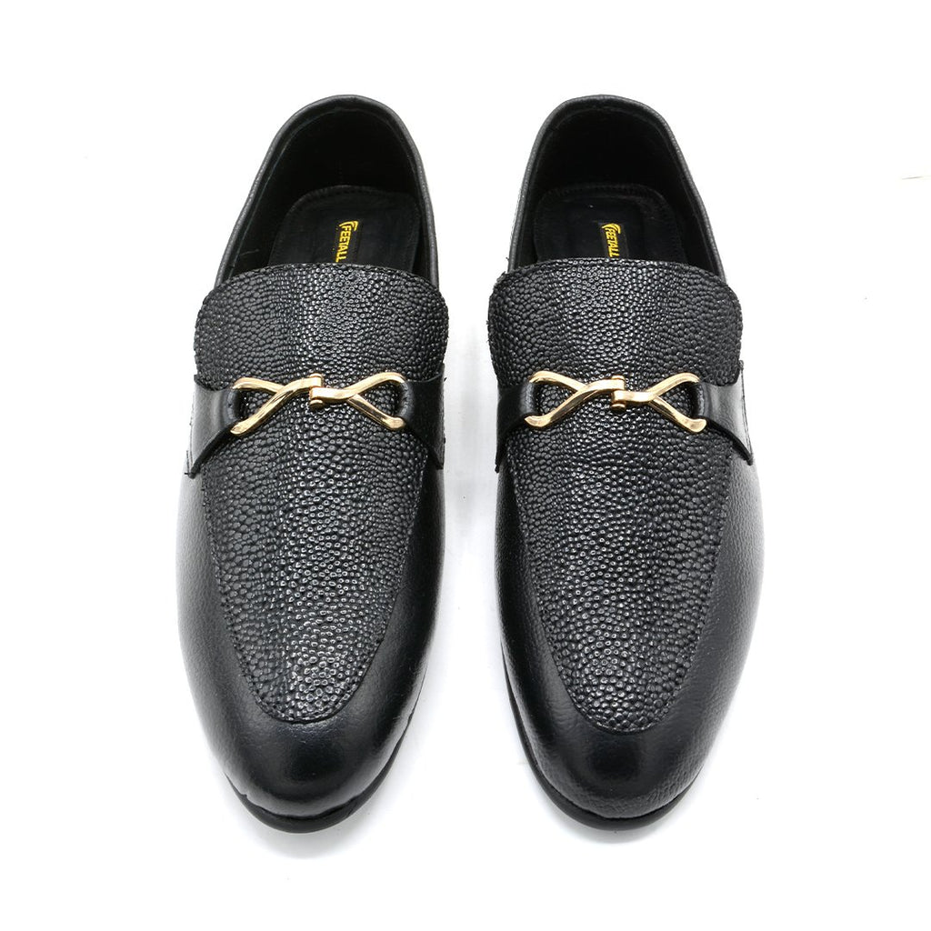 Men’s Classic Black Leather Loafers