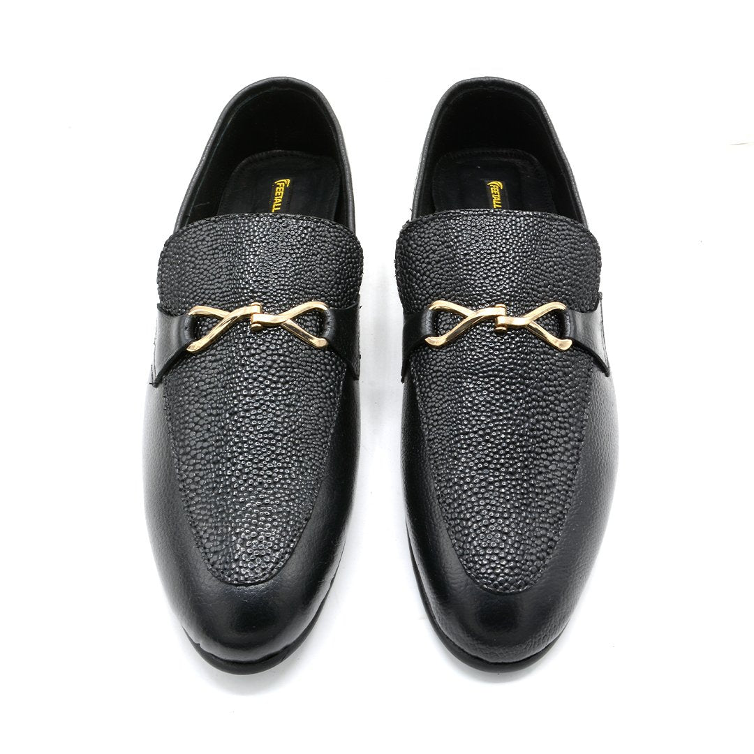 Men’s Classic Black Leather Loafers
