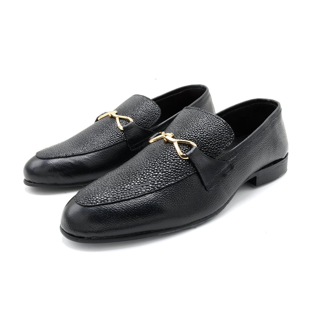 Men’s Classic Black Leather Loafers